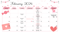 February Calendar of Events 2024